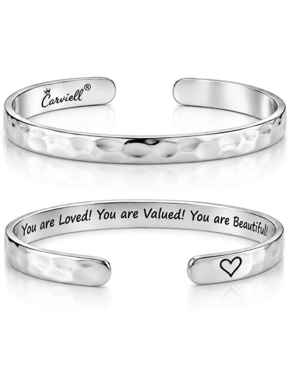 Meaningful Engraved Bracelets for Women – 316L Stainless Steel Cuff – Gift Ready